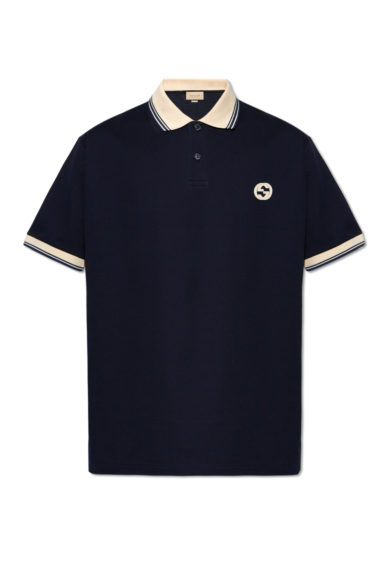 Navy blue hotsell gucci polo shirt